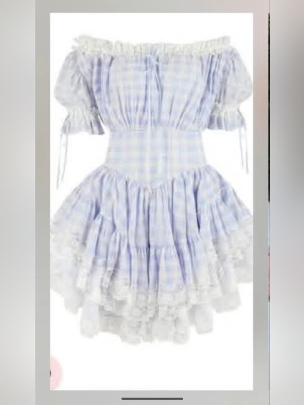 Selkie Gingham Blue Shipwreck Dress (XS)